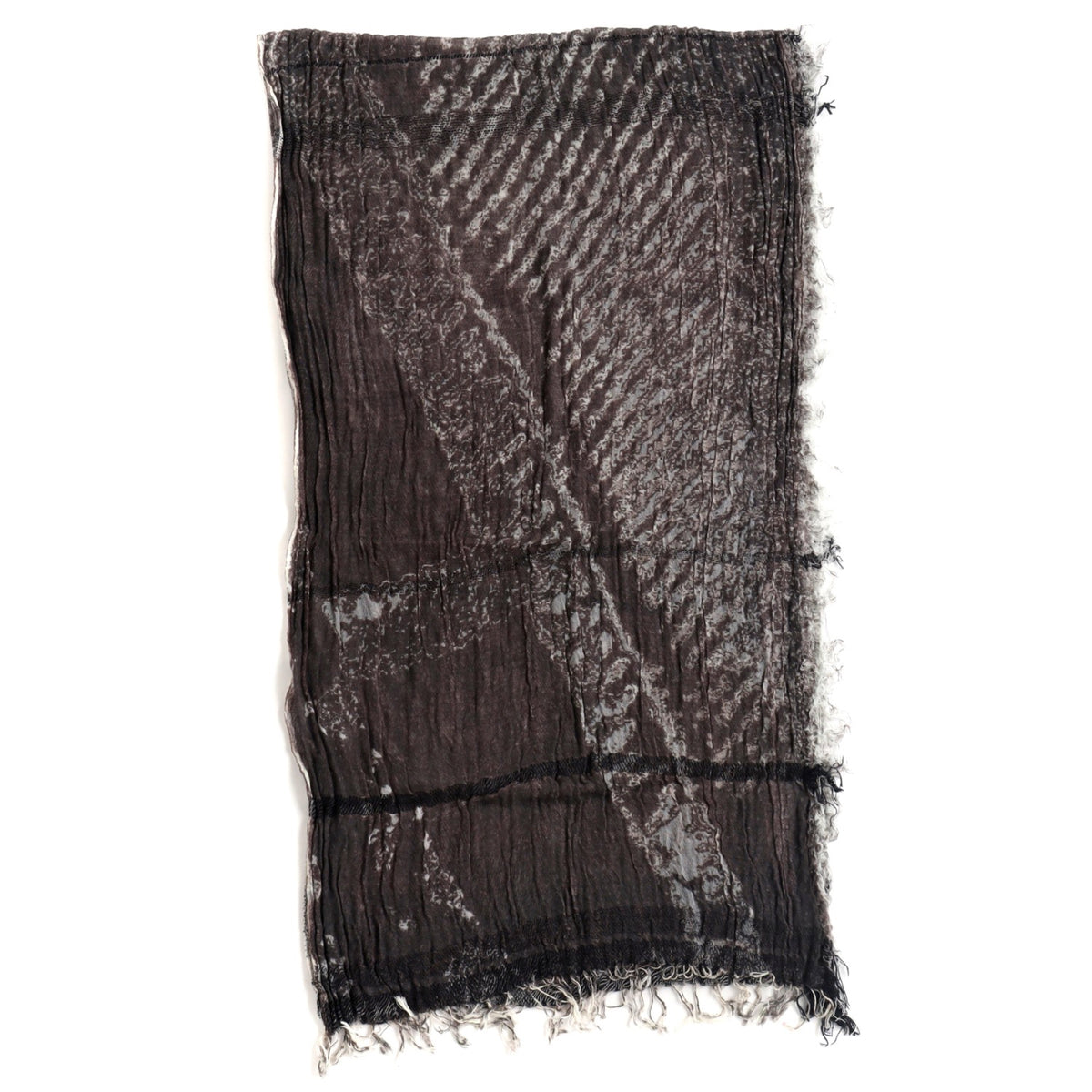 Black Pixel Print Tamaki Niime Cotton Roots Shawl