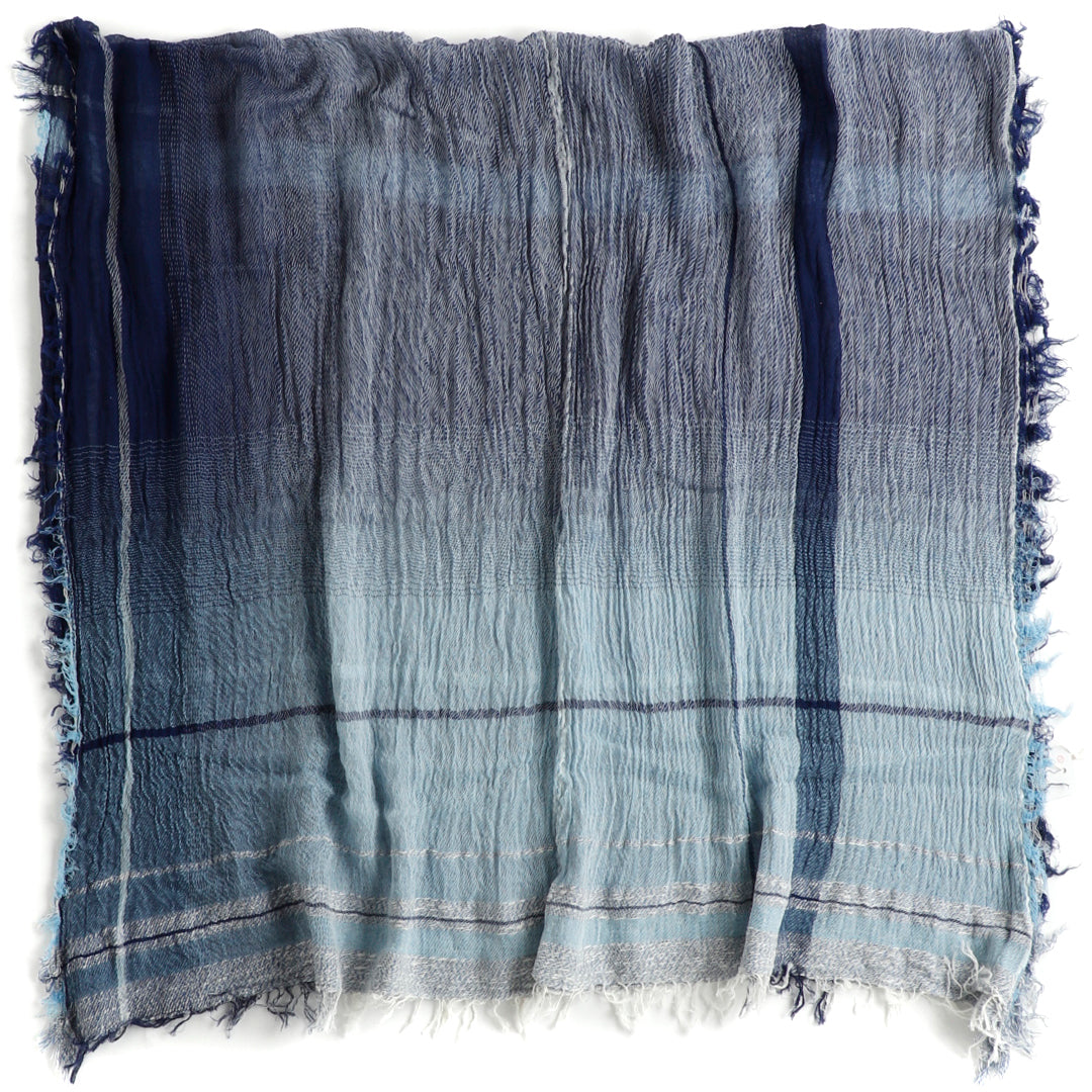 Light Blue Basic Tamaki Niime Cotton Roots Shawl