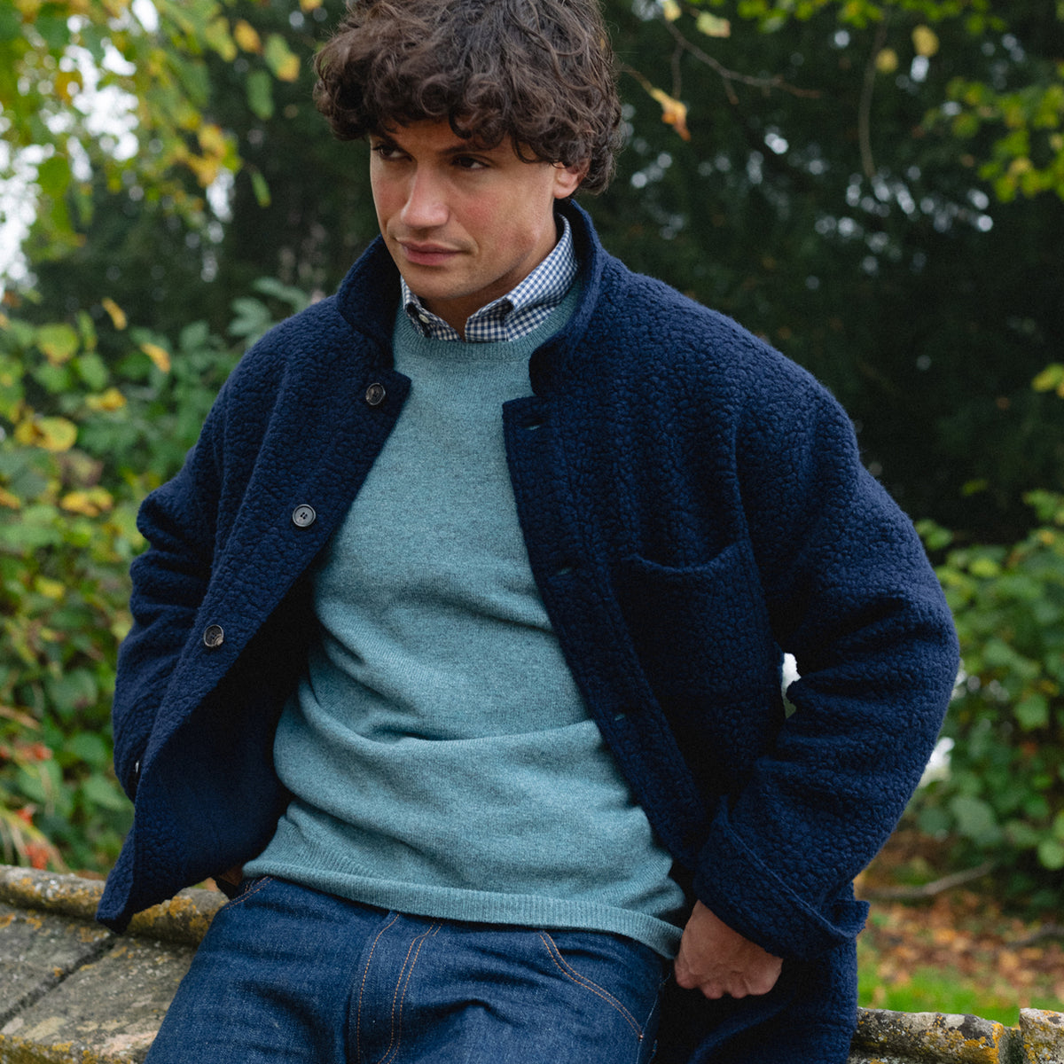 Caspian 2 Ply Lambswool Crew Neck Jumper