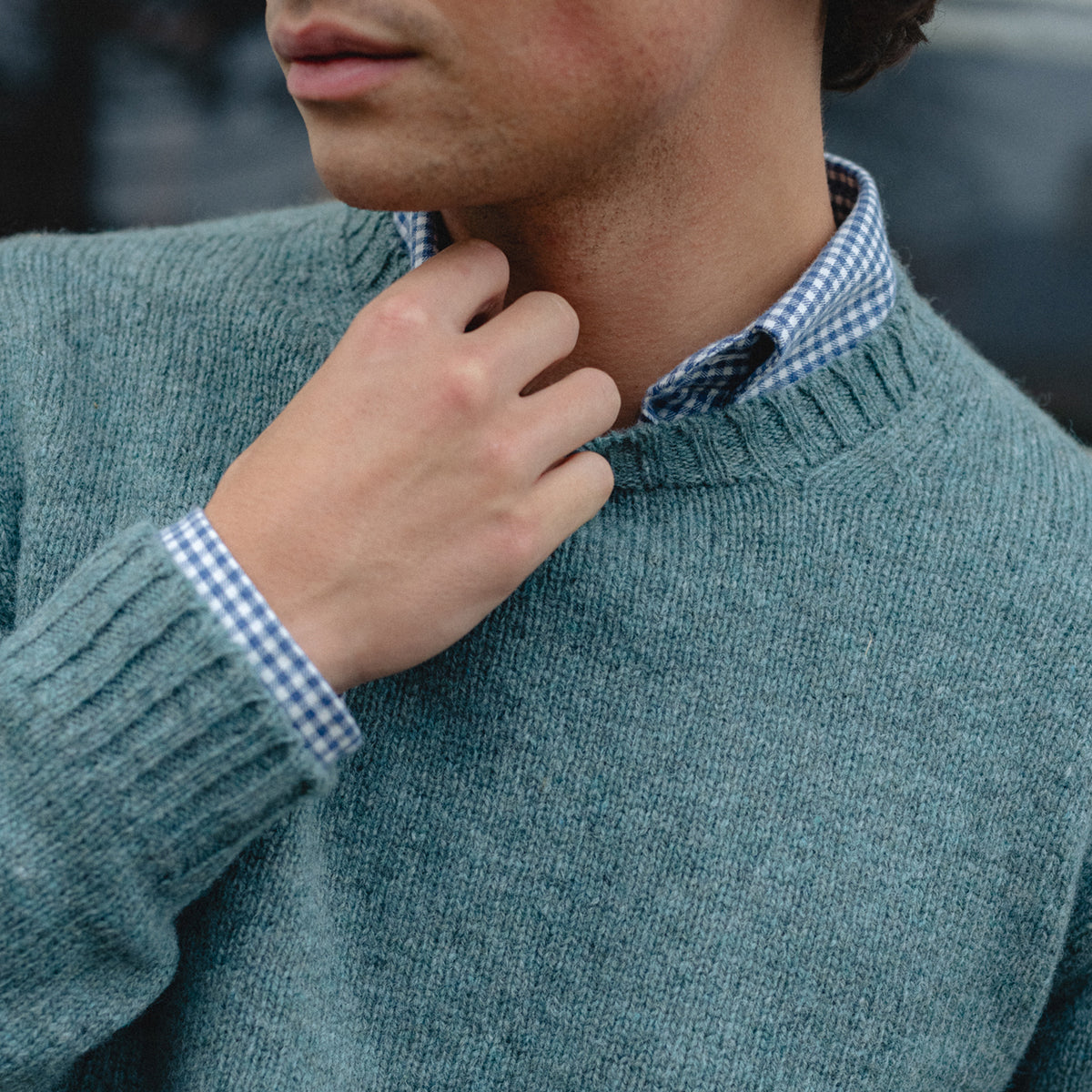 Caspian Shetland Lambswool Crew Neck