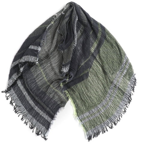 Grey Green Tamaki Niime Big Cotton Roots Shawl