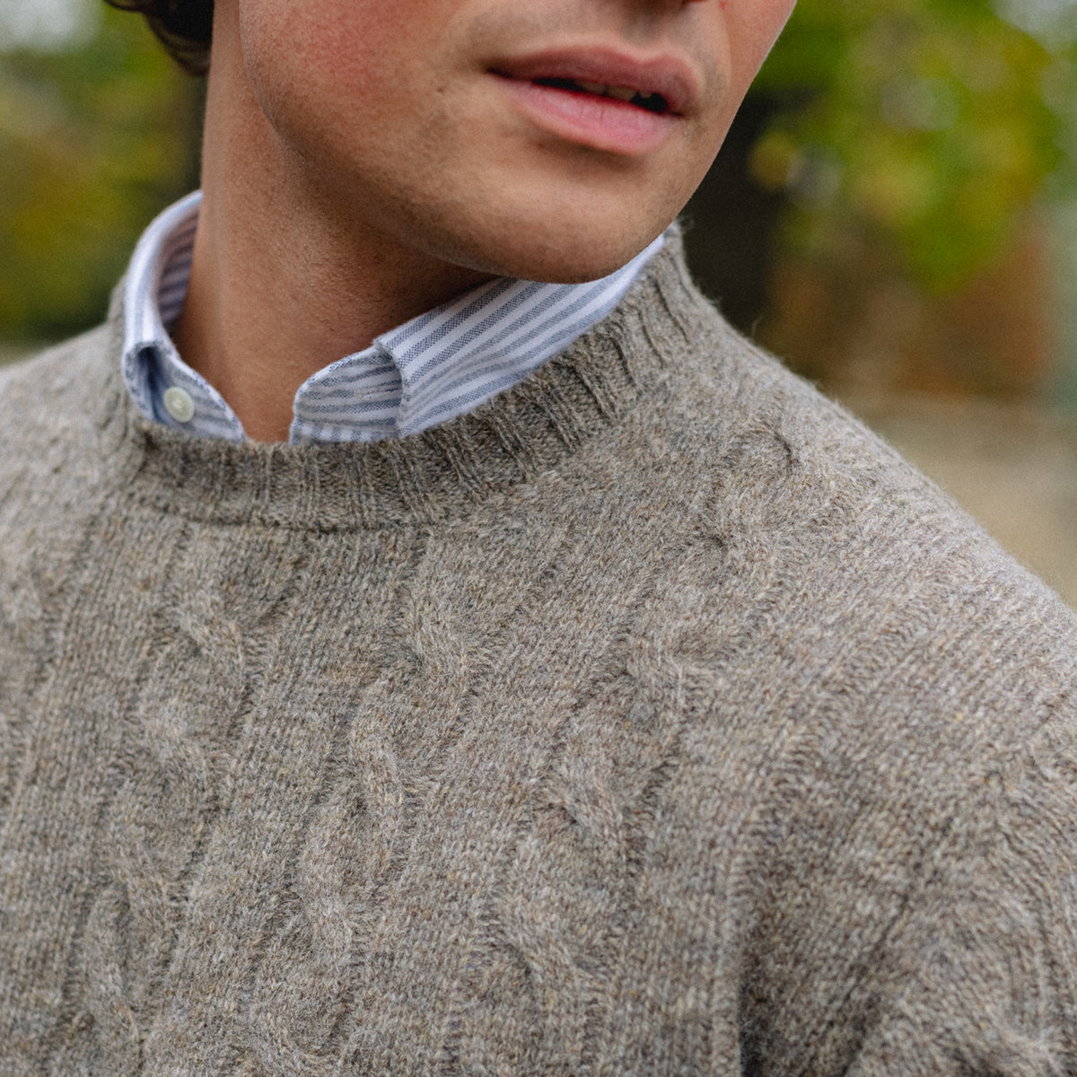 Otter Cable Shetland Knit Jumper