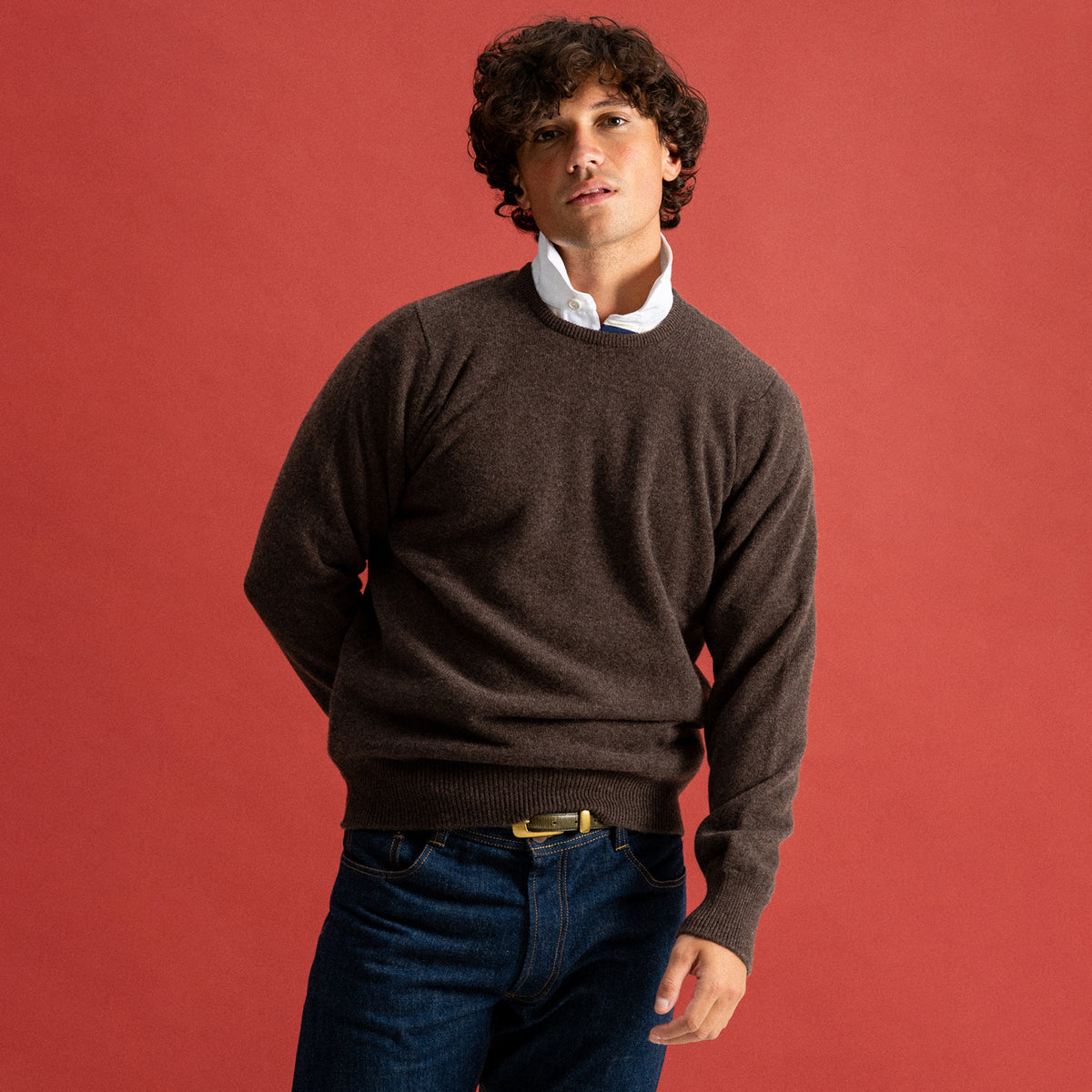 Peat 2 Ply Cashmere Crew Neck