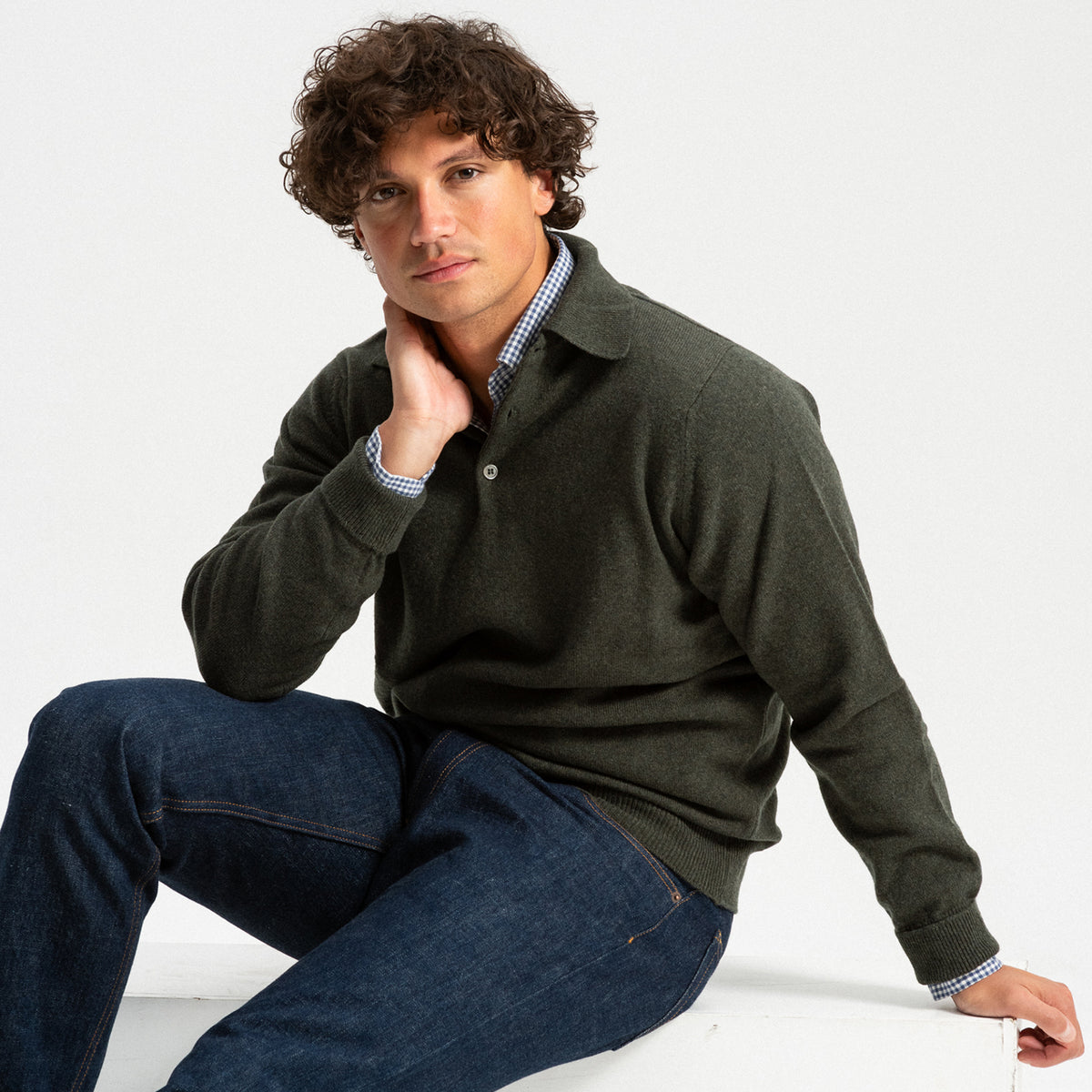 Seaweed 2 Ply Lambswool Sportshirt