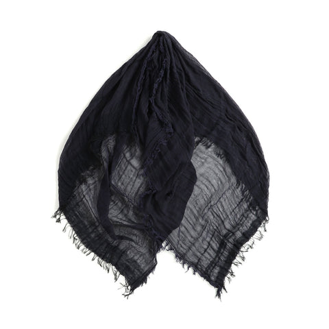 Navy Basic Tamaki Niime Cotton Roots Shawl