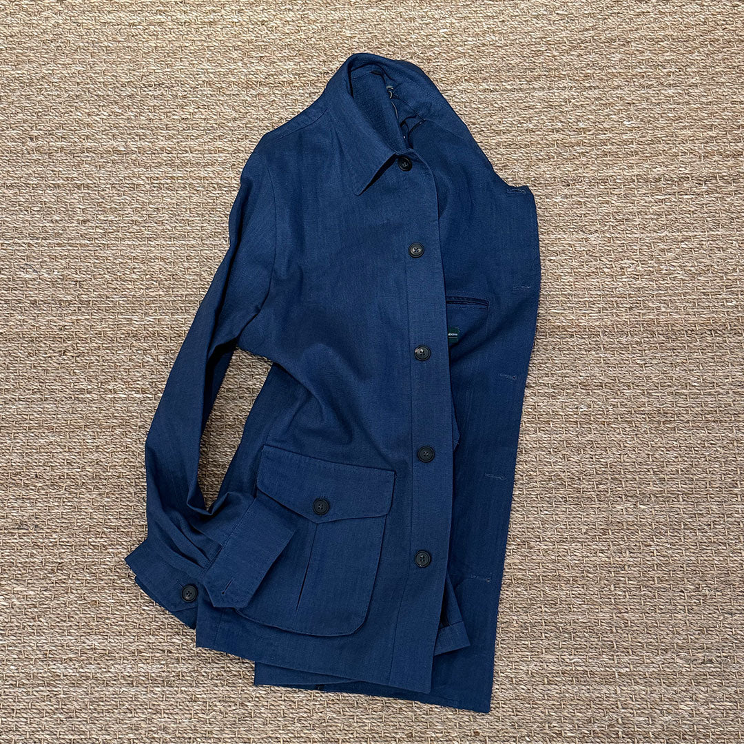 French Blue Linen Portman Pruning Jacket