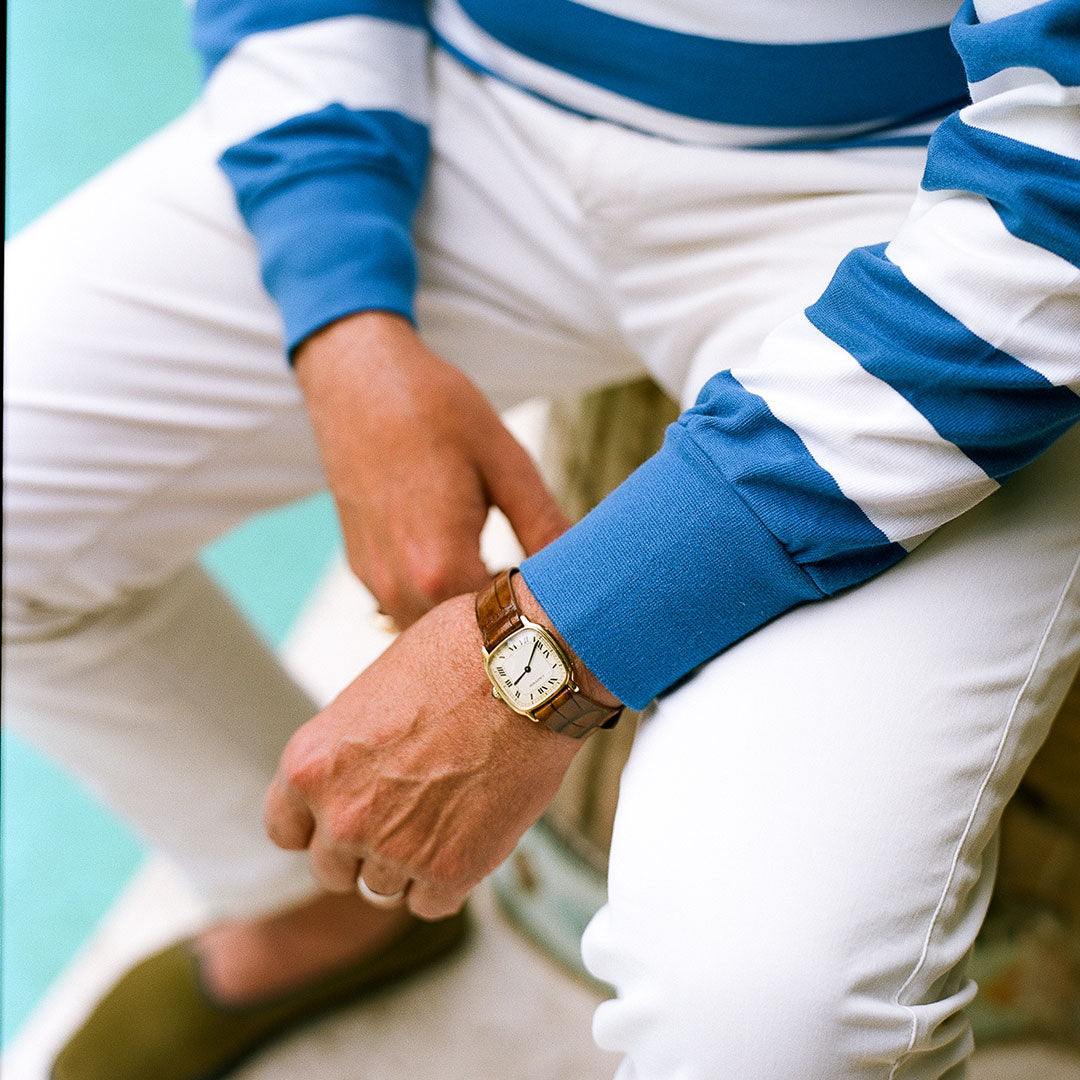 WM Brown Cobalt Striped Rugby Shirt