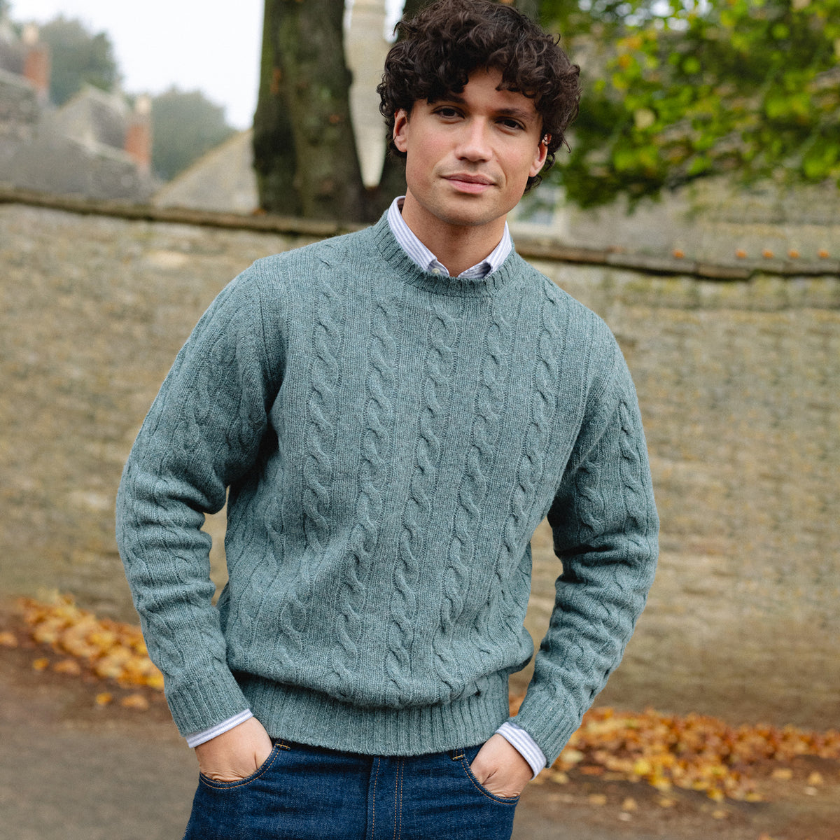 Caspian Cable Shetland Knit Jumper