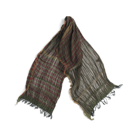 Dark Green Mix Tamaki Niime Cotton Roots Shawl