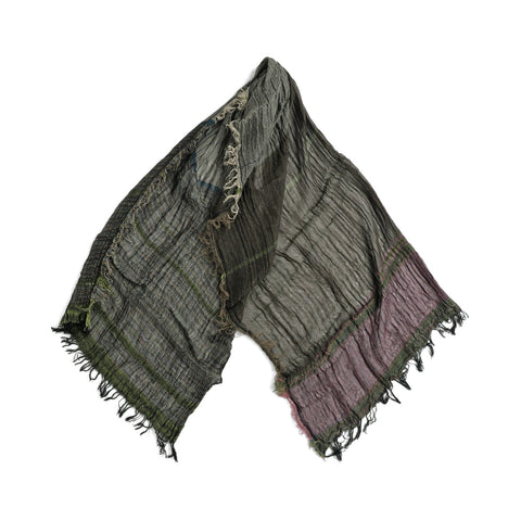 Dark Green Tamaki Niime Cotton Roots Shawl