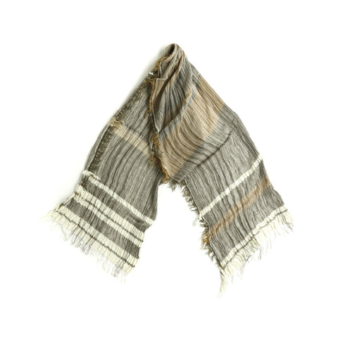 Khaki Mix Tamaki Niime Cotton Roots Shawl