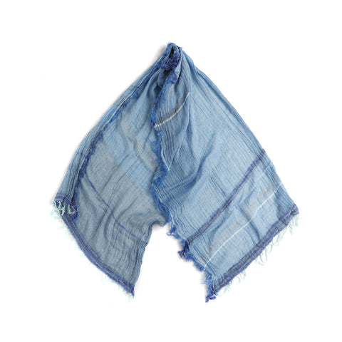 Light Blue Mix Tamaki Niime Cotton Roots Shawl