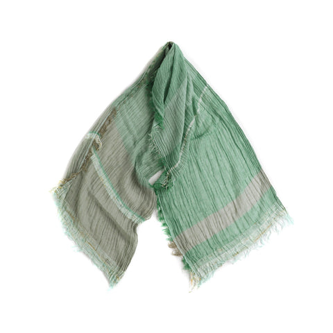 Sea Green Mix Tamaki Niime Cotton Roots Shawl