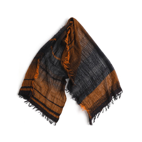 Navy Orange Mix Tamaki Niime Cotton Roots Shawl