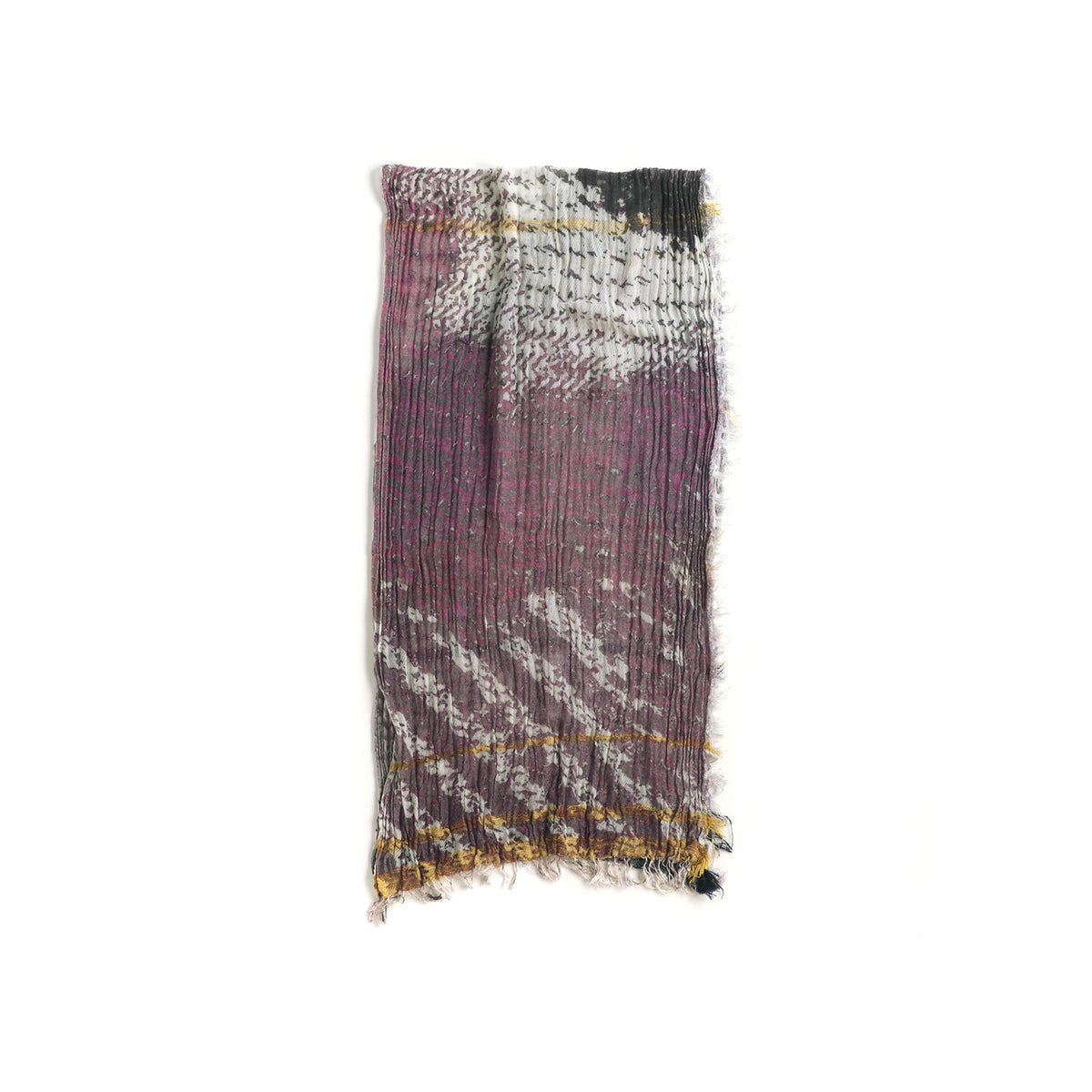 Maroon Print Tamaki Niime Cotton Roots Shawl