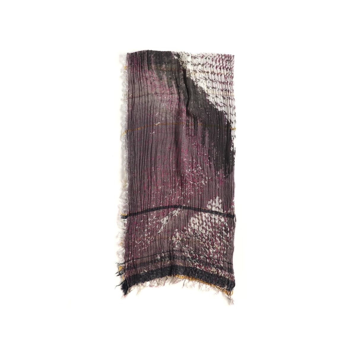 Maroon Print Tamaki Niime Cotton Roots Shawl