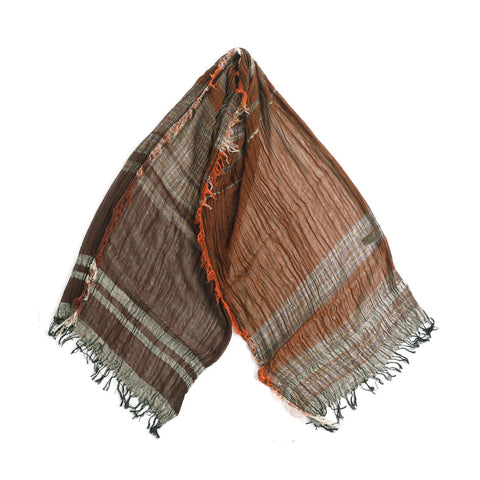 Brown Mix Tamaki Niime Cotton Roots Shawl