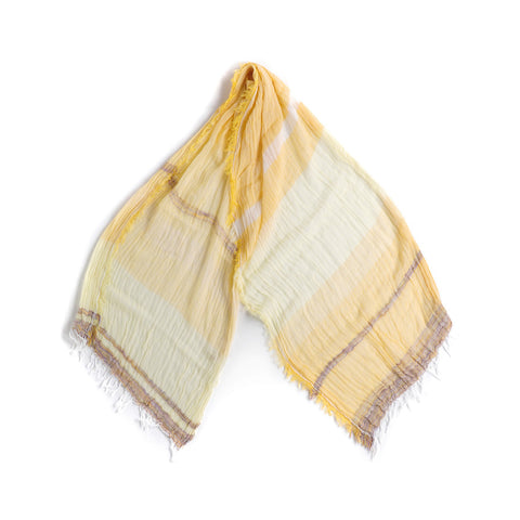 Yellow Mix Tamaki Niime Cotton Roots Shawl