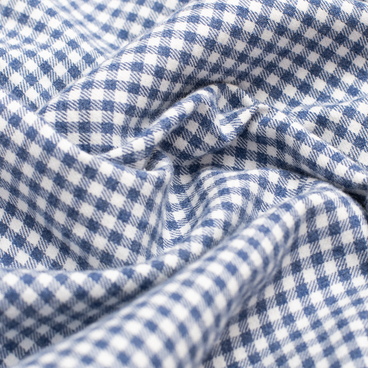 Blue Gingham Brushed Oxford Button Down Shirt