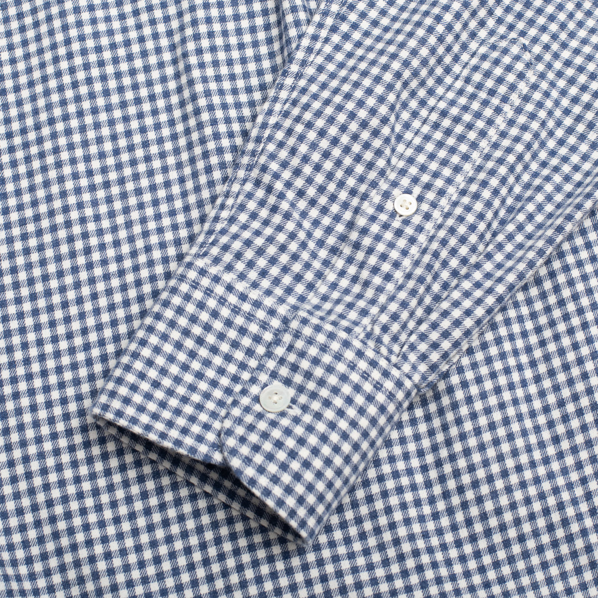 Blue Gingham Brushed Oxford Button Down Shirt