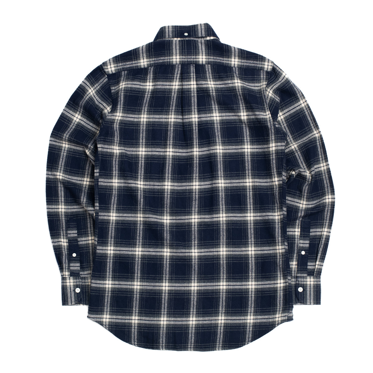 Blue Plaid Brushed Button Down Shirt