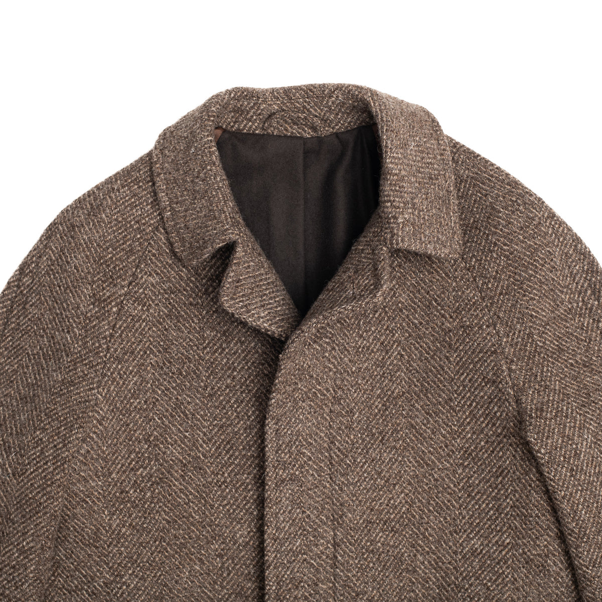 Fawn Herringbone Rossendale Raglan Coat