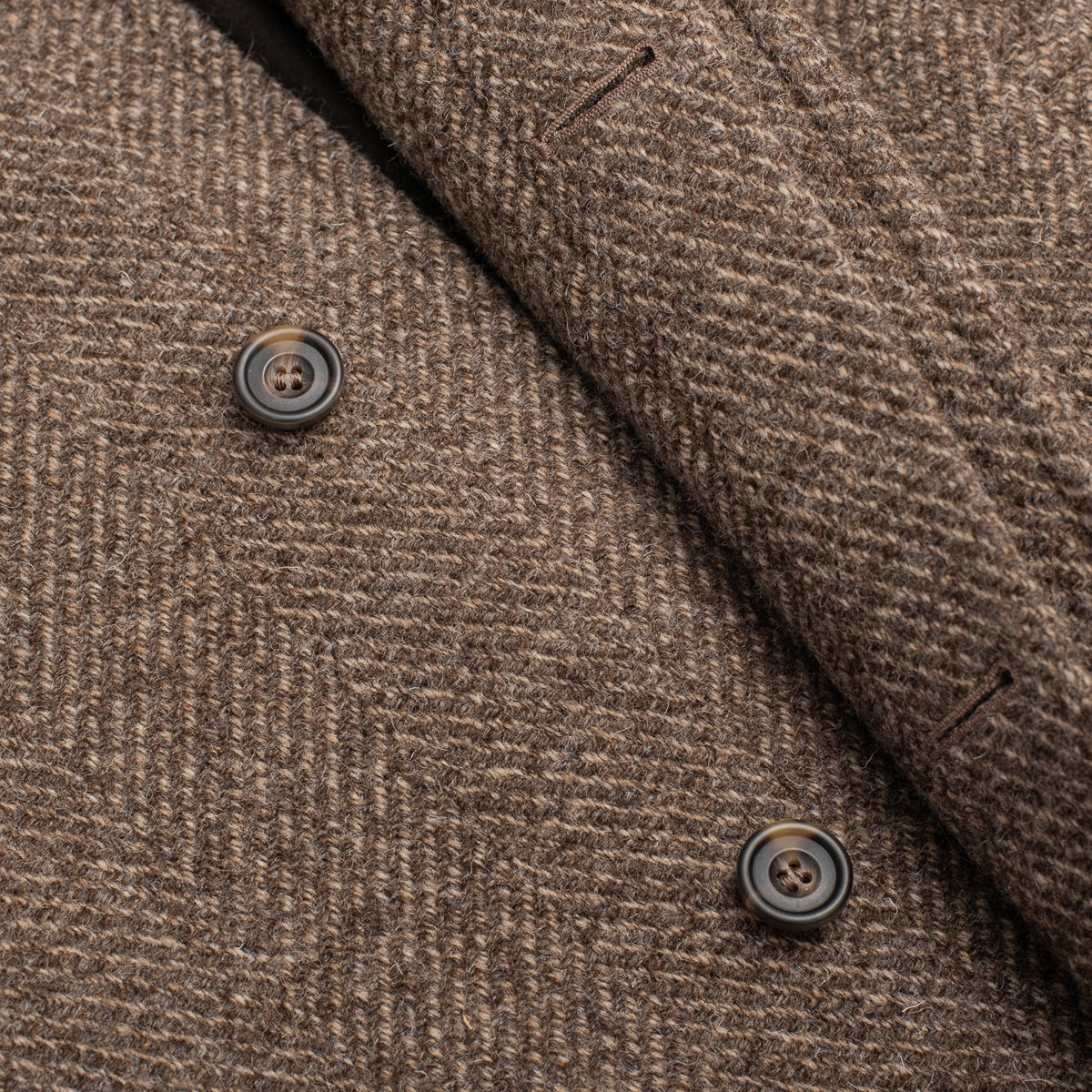 Fawn Herringbone Rossendale Raglan Coat