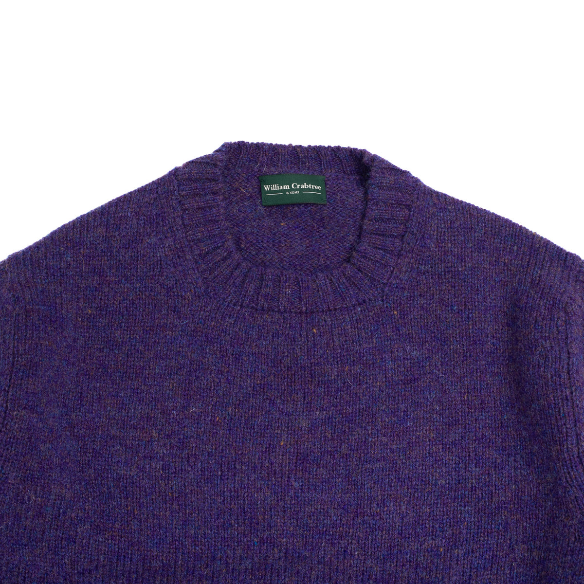 Heather Shetland Lambswool Crew Neck