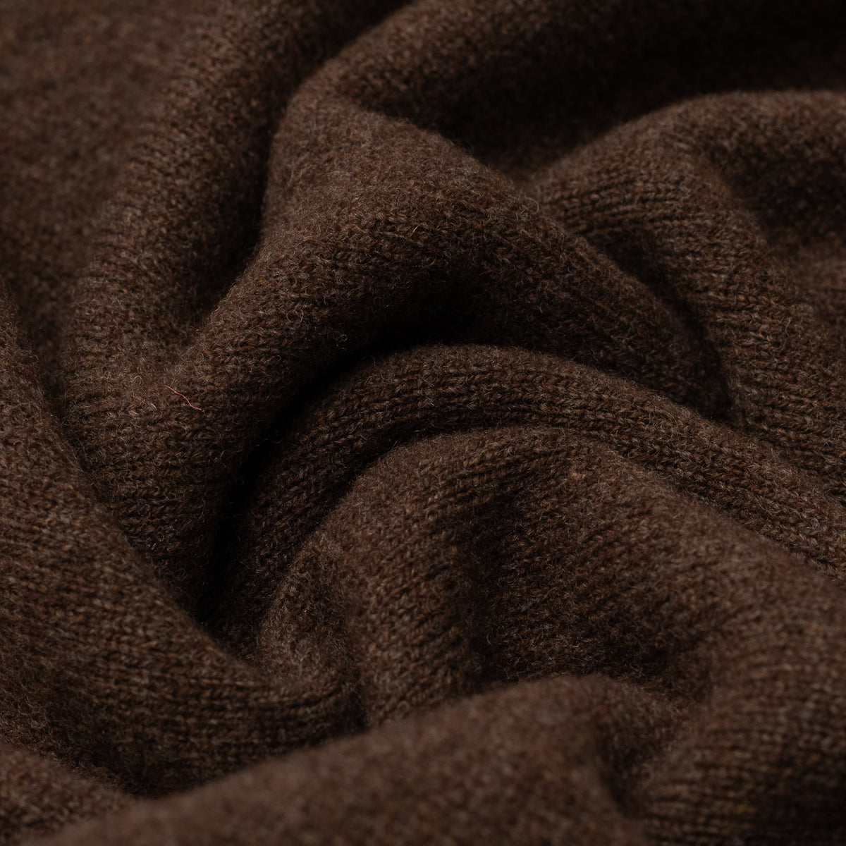 Mocha 2 Ply Lambswool V-Neck