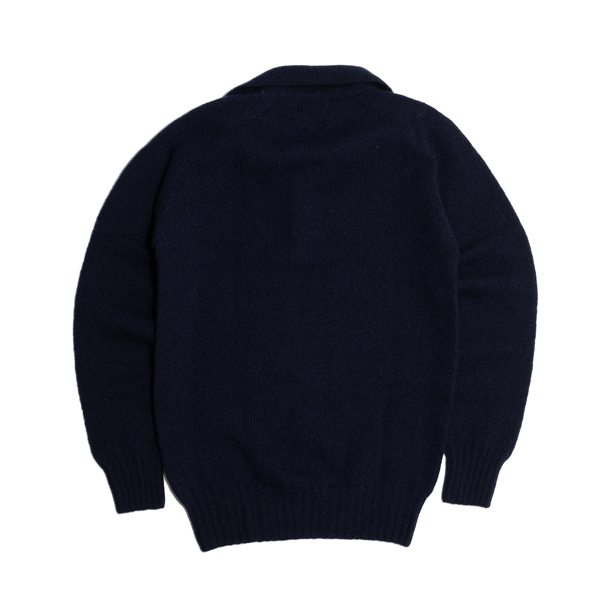 Navy Shetland Wool Sportshirt