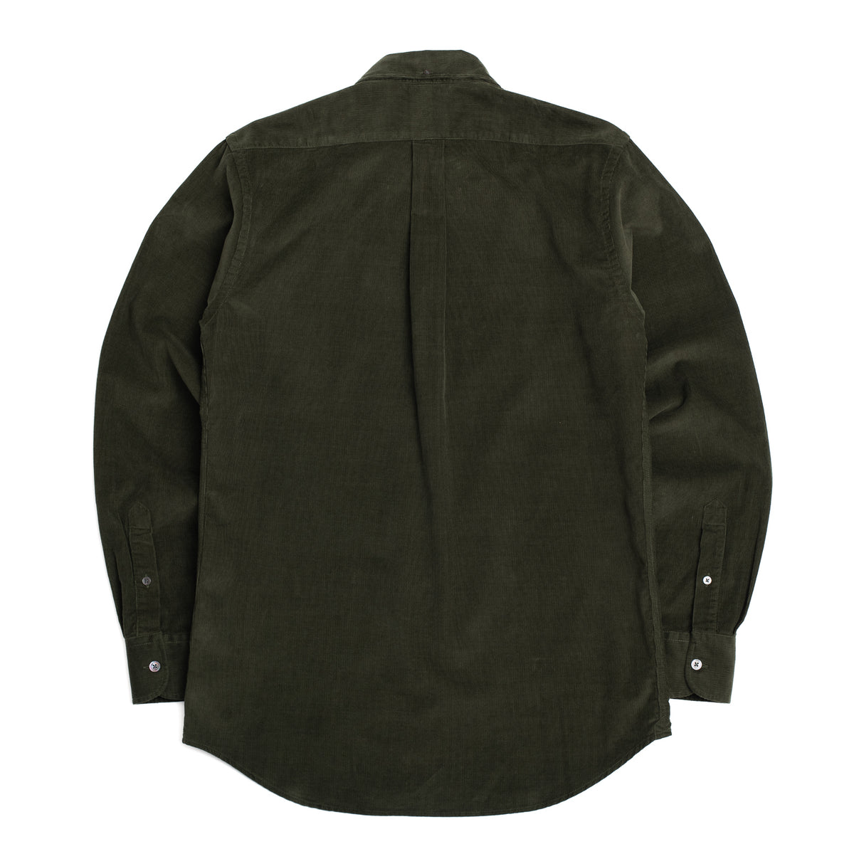 Olive Needlecord Button Down Collar Shirt