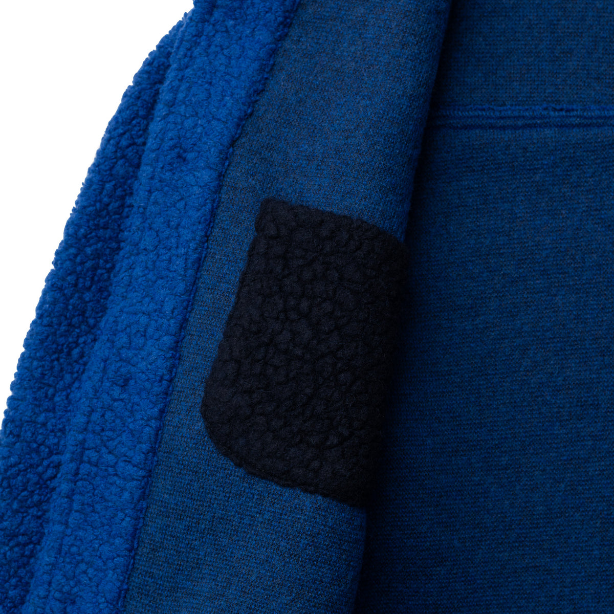 Royal Blue Wool Boucle Fleece Chore Jacket