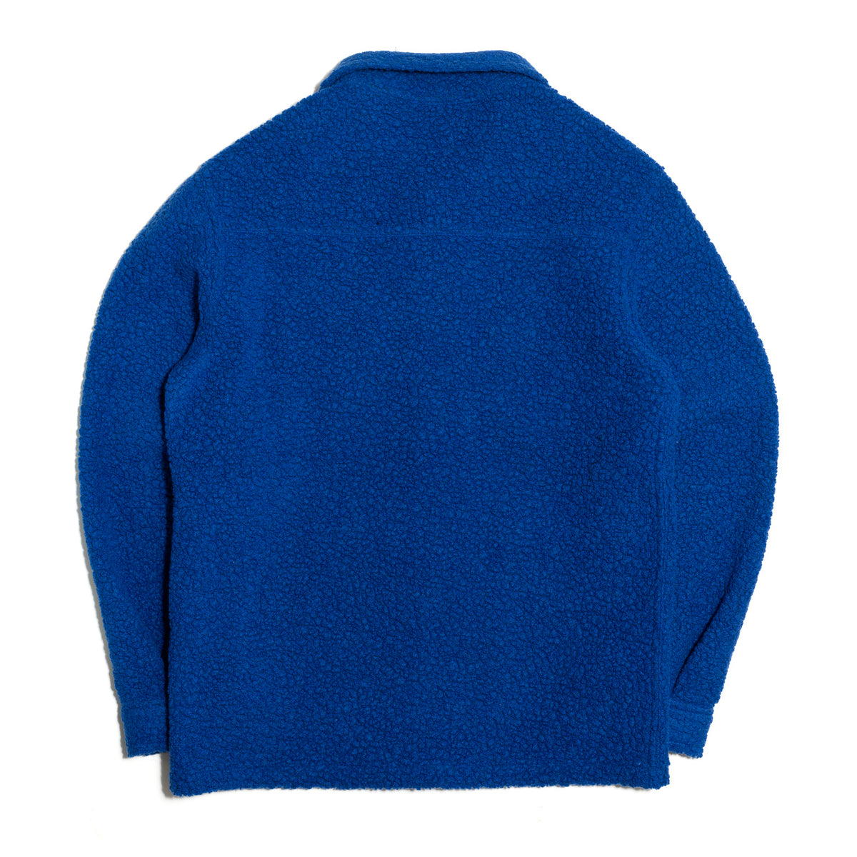 Royal Blue Wool Boucle Fleece Chore Jacket