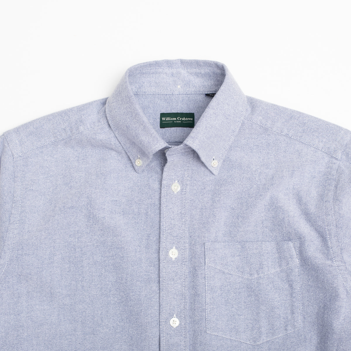 Slate Blue Brushed Oxford Button Down Shirt