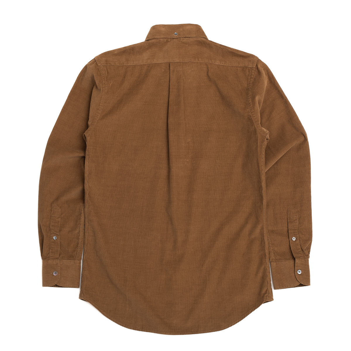 Tan Needlecord Button Down Collar Shirt