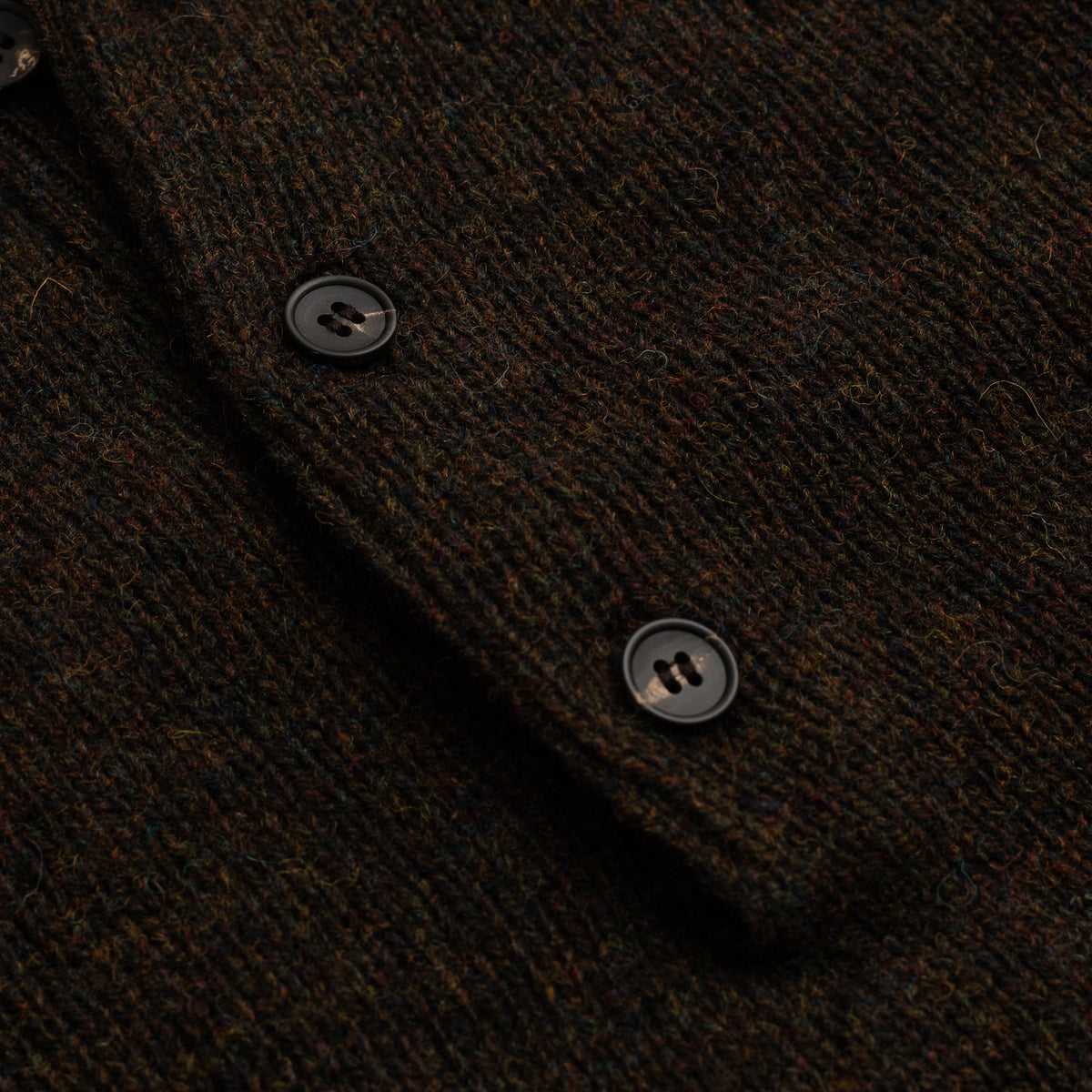 Umber Brown Shetland Wool Sportshirt