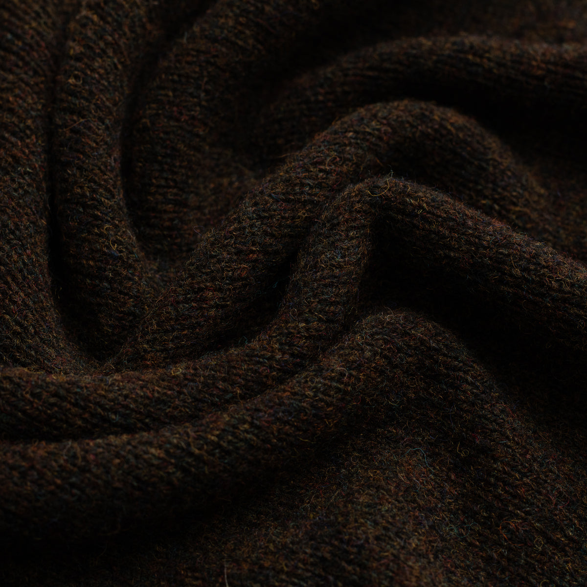 Umber Brown Shetland Wool Sportshirt