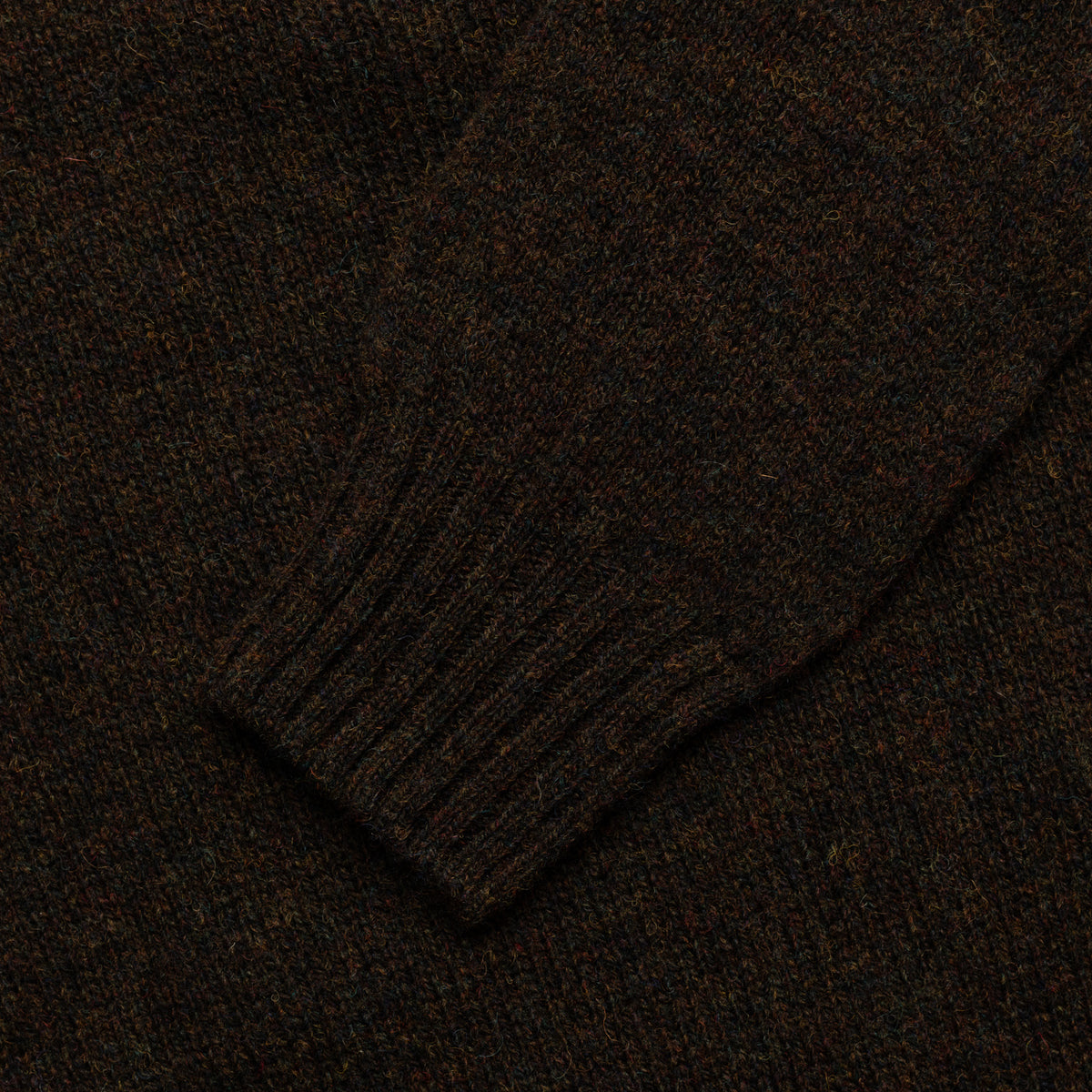 Umber Brown Shetland Wool Sportshirt