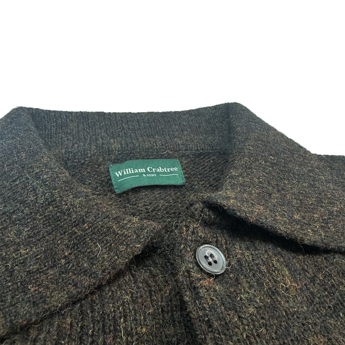 Umber Brown Shetland Wool Sportshirt