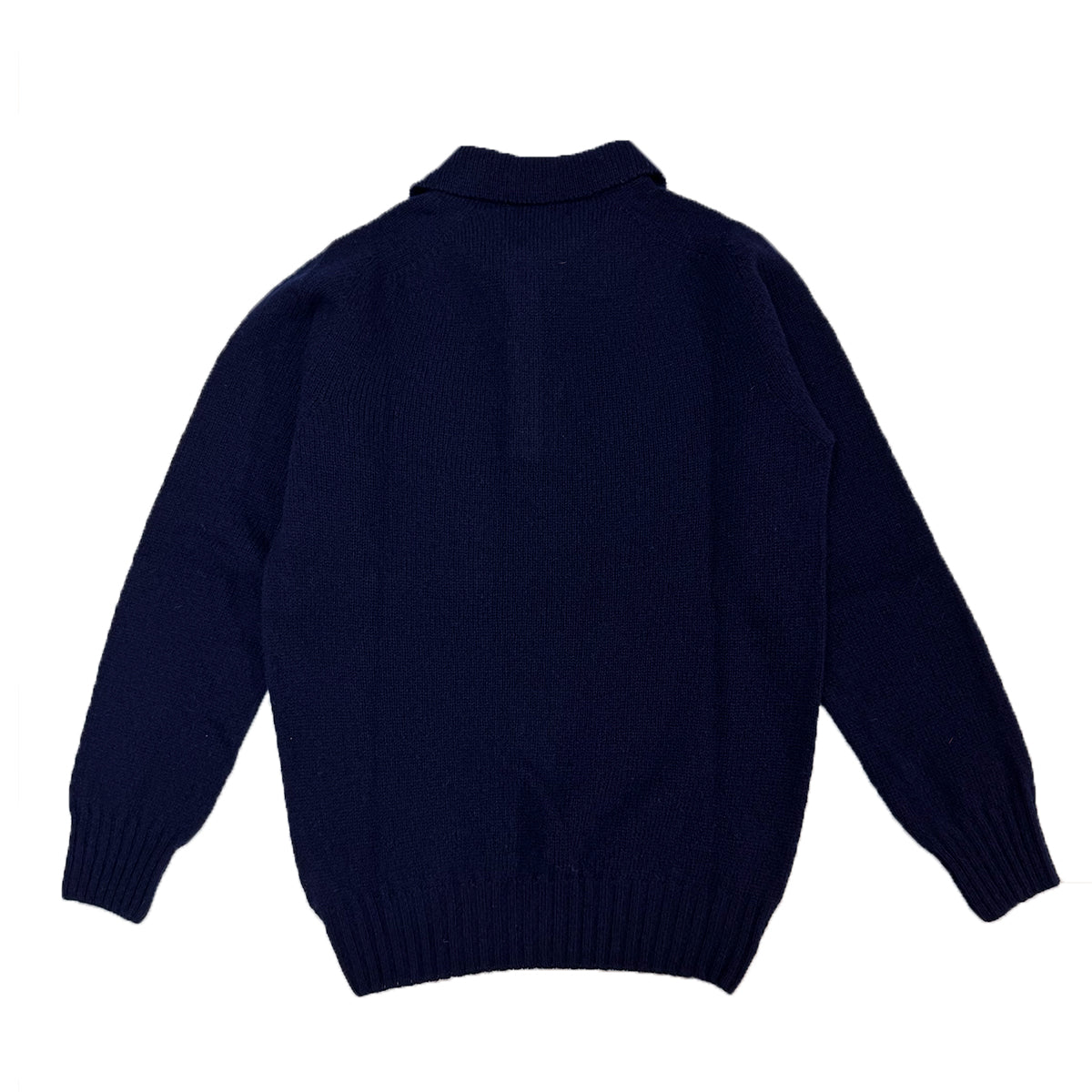 Navy Shetland Wool Sportshirt