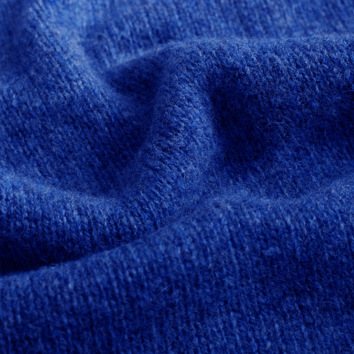 Marine Blue Shetland Lambswool Crew Neck