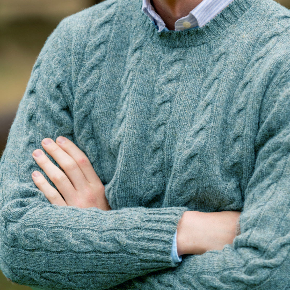 Caspian Cable Shetland Knit Jumper