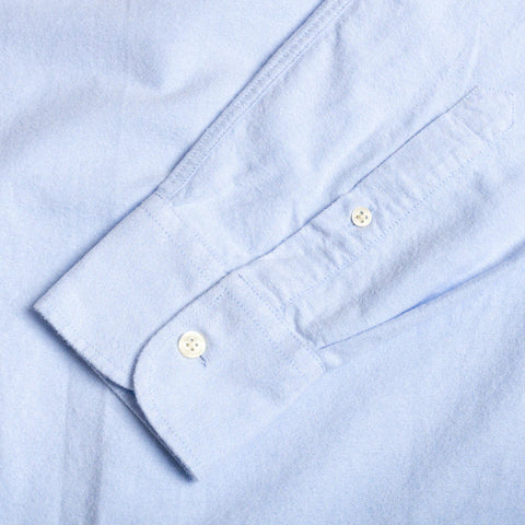 Blue Brushed Oxford Button Down Shirt – William Crabtree & Sons